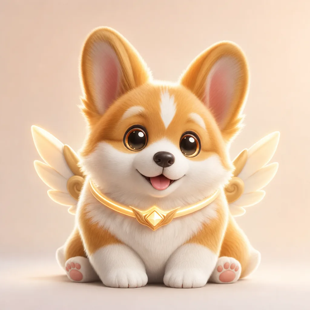A corgi reimagined as a cute sprite creature