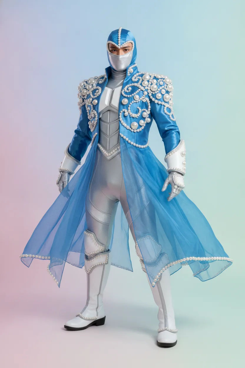 An original water-themed hero outfit concept